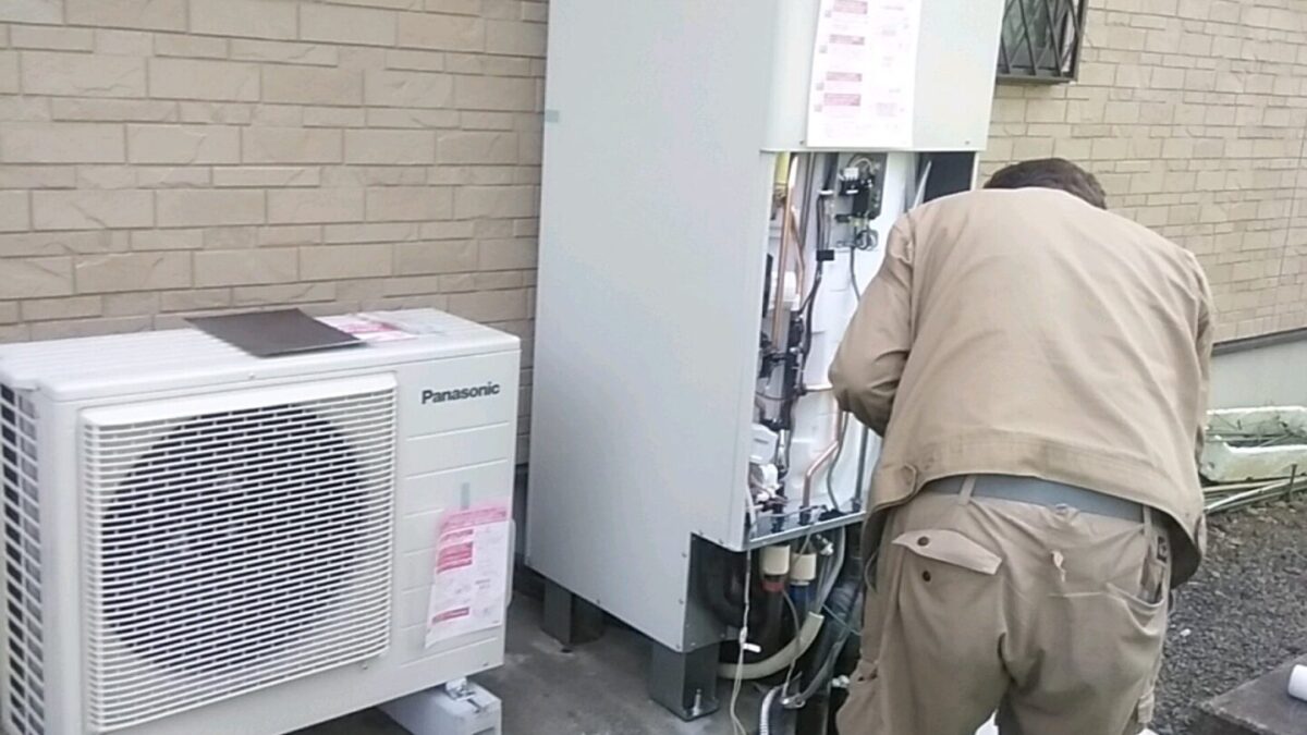 石岡市(八郷)月岡でエコキュートの施工をしました。