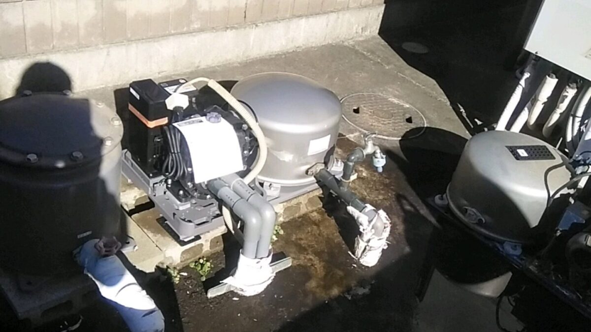 茨城県　つくば市真瀬で　日立の井戸ポンプ交換いたしました。日立深井戸用CTP-400Y最新型です。