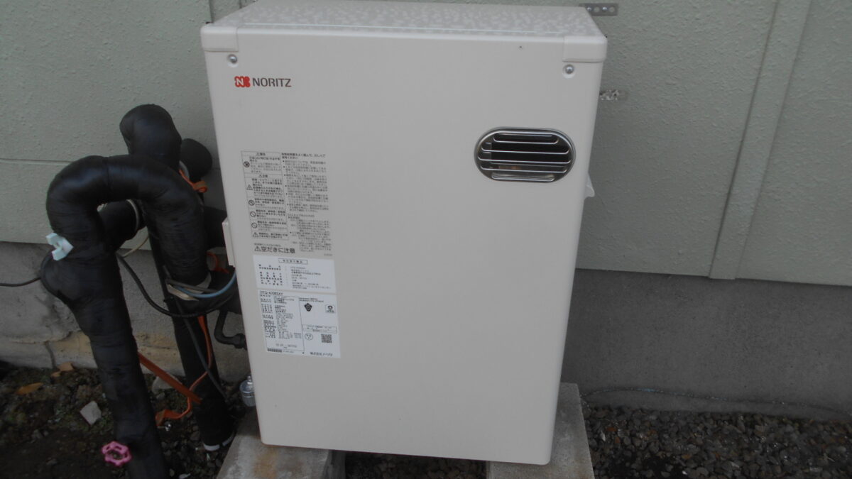 茨城県　つくば市で　ノーリツ製石油給湯器の交換　迅速対応いたします。