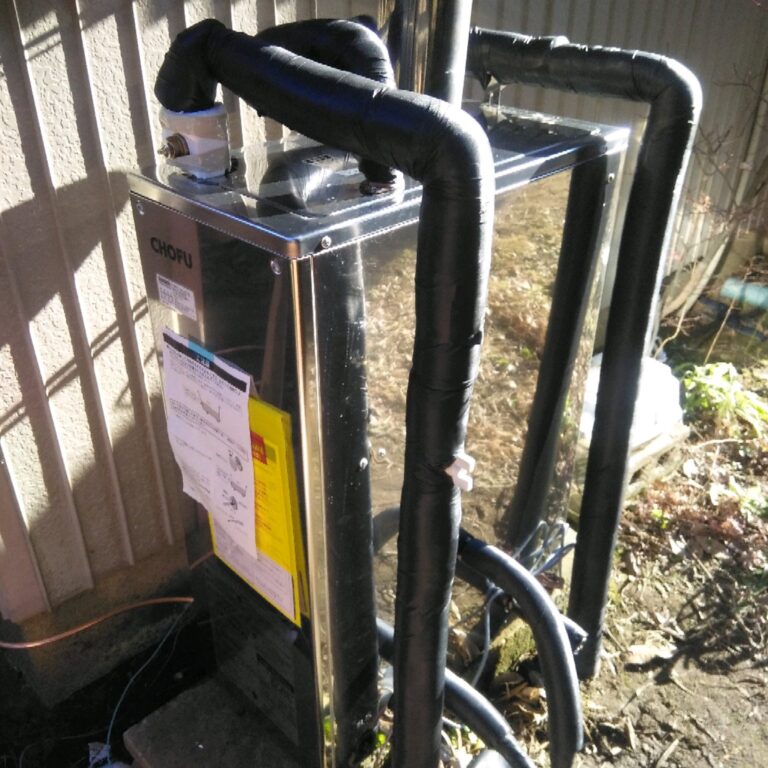 稲敷市　境島で　長府KIBF-4567SG石油追い炊き付き給湯器の施工