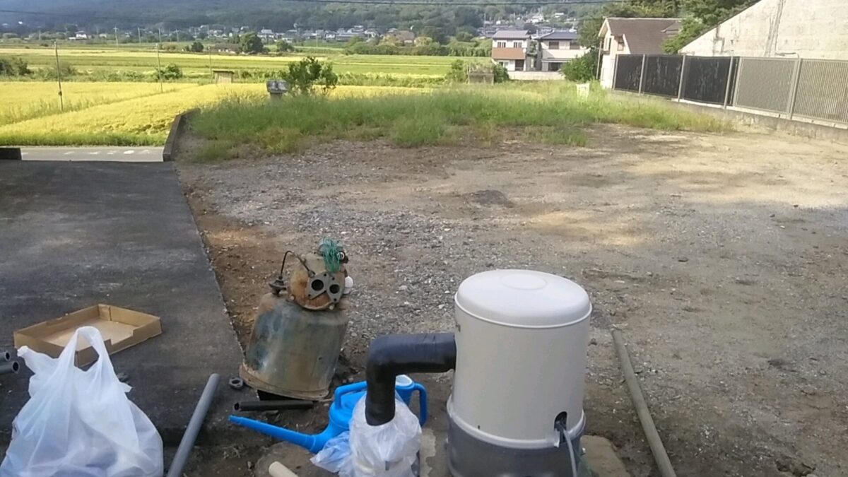 牛久市で井戸ポンプの交換に修理　井戸払いは　おんせん屋へ　お気軽にどうぞ。牛久市　猪子　城中　柏田　田宮　さくら台　中央　方面大丈夫です。